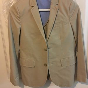J CREW CREWCUTS BOYS KHAKI SUIT JACKET Size 10.